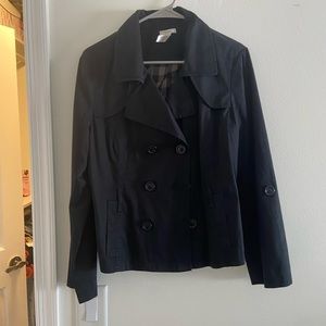 Beautiful black coat gently used pet free smoke free home